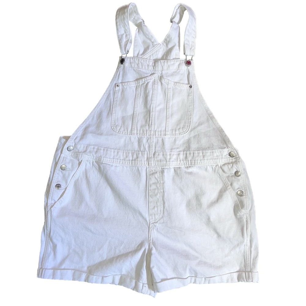 WHITE OVERALLS WITH POCKETS